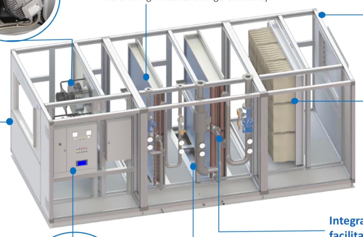TECH FREE AHU - labeled component diagram